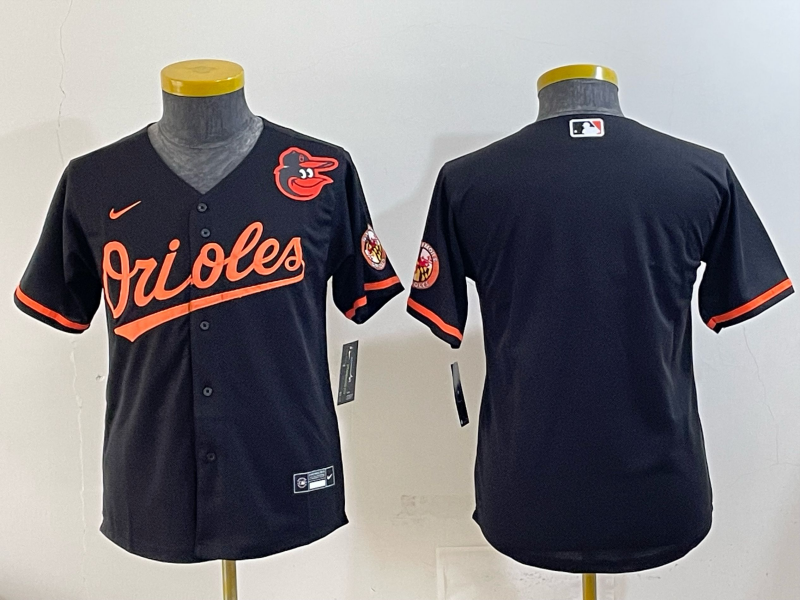 Youth 2025 Baltimore Orioles Blank black Nike MLB Jersey 0011->youth mlb jersey->Youth Jersey